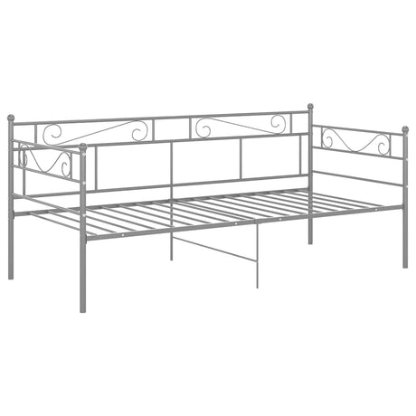 Vidaxl slaapbank metaal grijs 90x200 cm