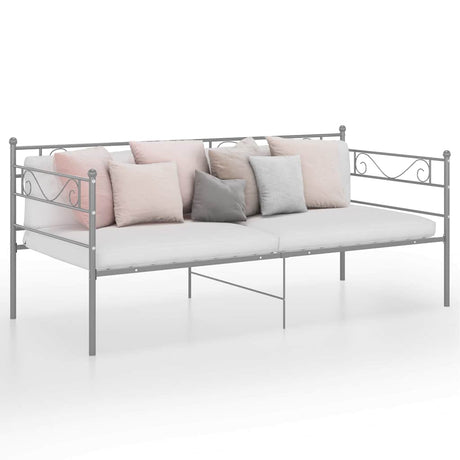 Vidaxl slaapbank metaal grijs 90x200 cm
