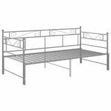 Vidaxl slaapbank uittrekbaar metaal grijs 90x200 cm