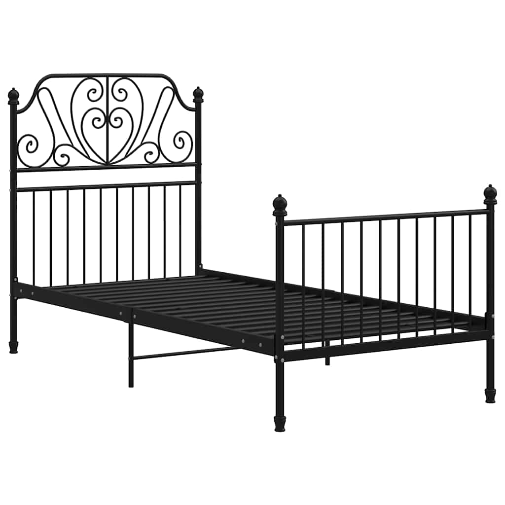 Vidaxl bedframe metaal zwart 100x200 cm