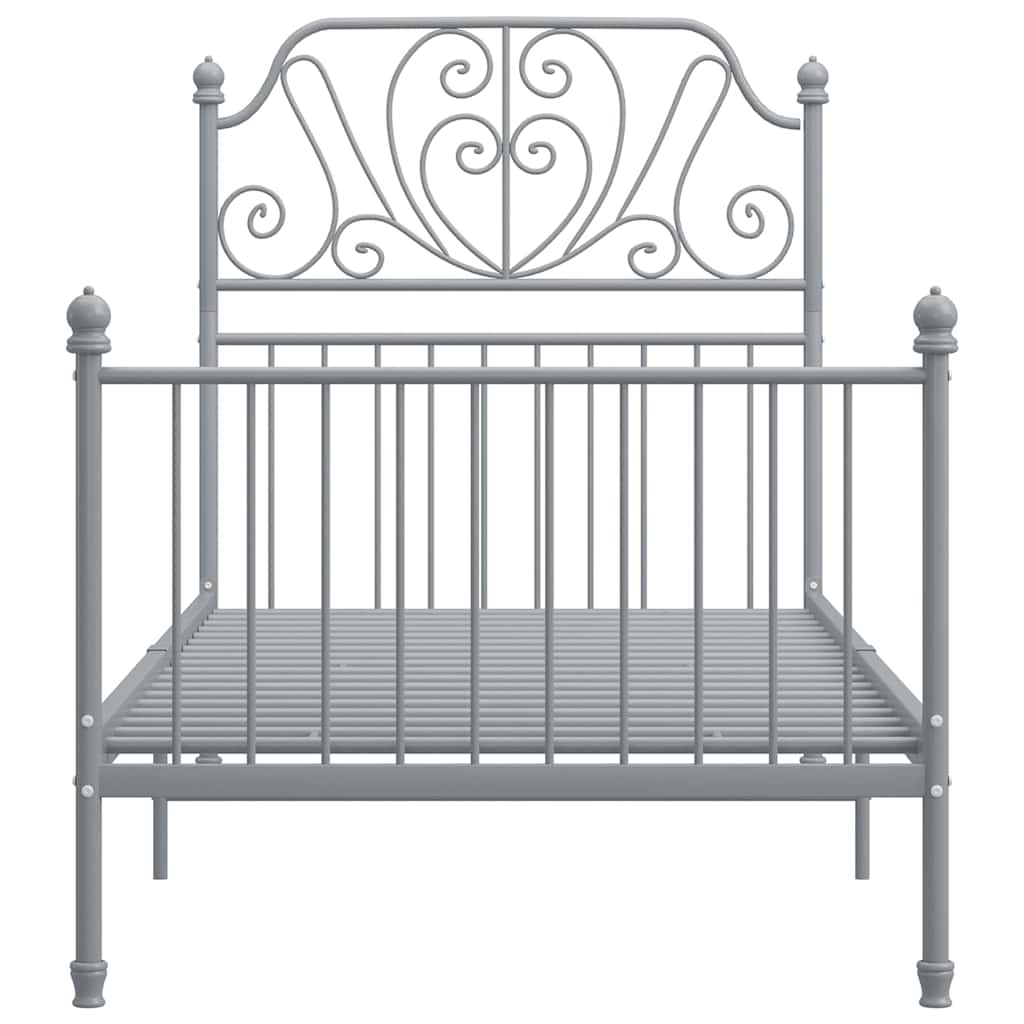 Vidaxl bedframe metaal grijs 100x200 cm