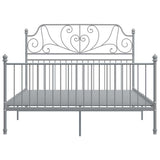Vidaxl bedframe zonder matras metaal grijs 140x200 cm