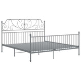 Vidaxl bedframe metaal grijs 180x200 cm