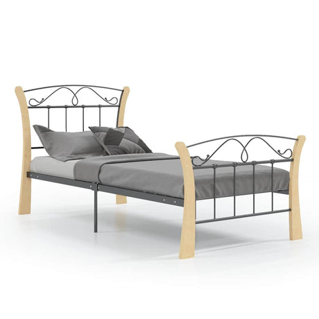 Vidaxl bedframe metaal zwart 90x200 cm