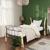 Vidaxl bedframe metaal zwart 90x200 cm