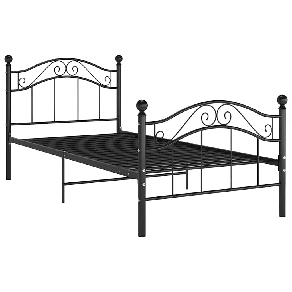 Vidaxl bedframe metaal zwart 90x200 cm