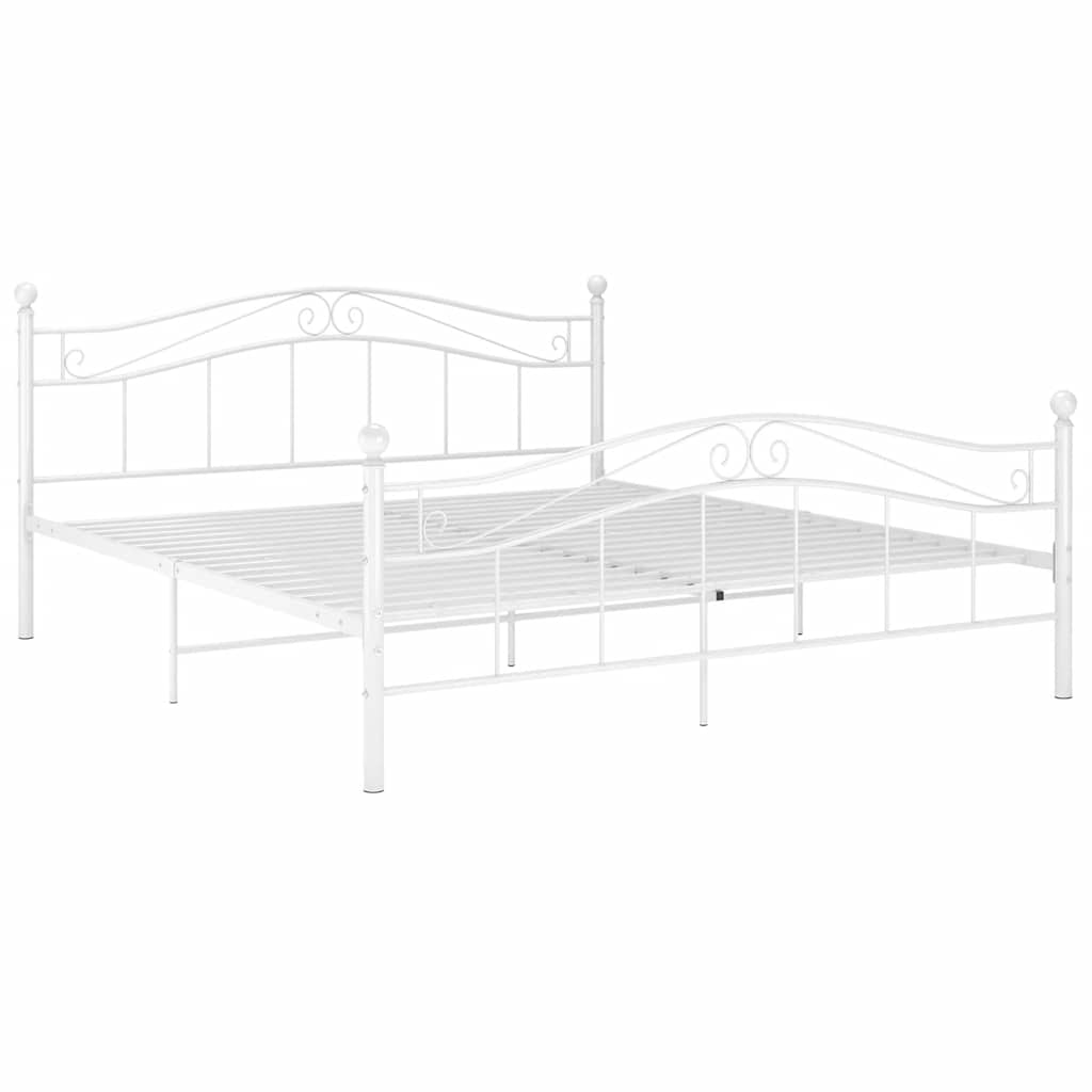 Vidaxl bedframe metaal wit 140x200 cm