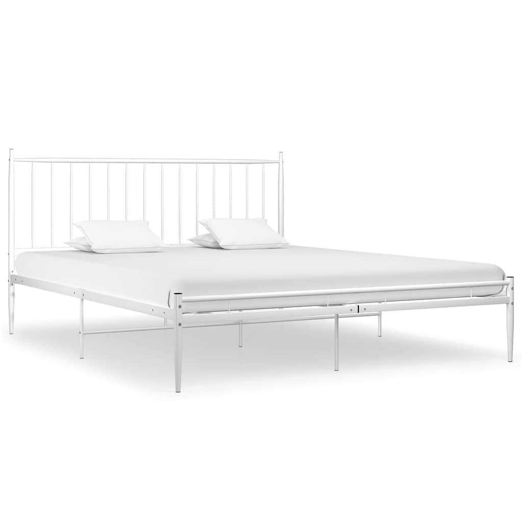 Vidaxl bedframe metaal wit 180x200 cm