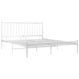 Vidaxl bedframe metaal wit 180x200 cm