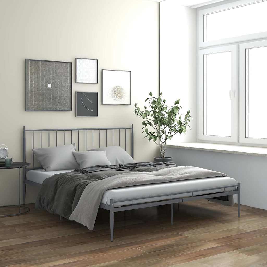 Vidaxl bedframe metaal grijs 180x200 cm