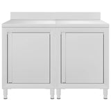 Vidaxl Worktafel Cabinet Commercial 120x60x96 cm Edelstahl