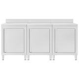 Vidaxl Worktafel Cabinet Commercial 180x60x96 cm Edelstahl