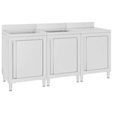 VIDAXL WASHBAIN CHINGEM COMMERNIS 180 x 60 x 96 cm Edelstahl