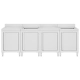 VIDAXL WASHBAIN COMMERSKOMMER 240 x 60 x 96 cm Edelstahl