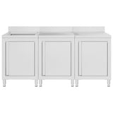 VIDAXL WASHBAIN CHINGEM COMMERNIS 180 x 60 x 96 cm Edelstahl