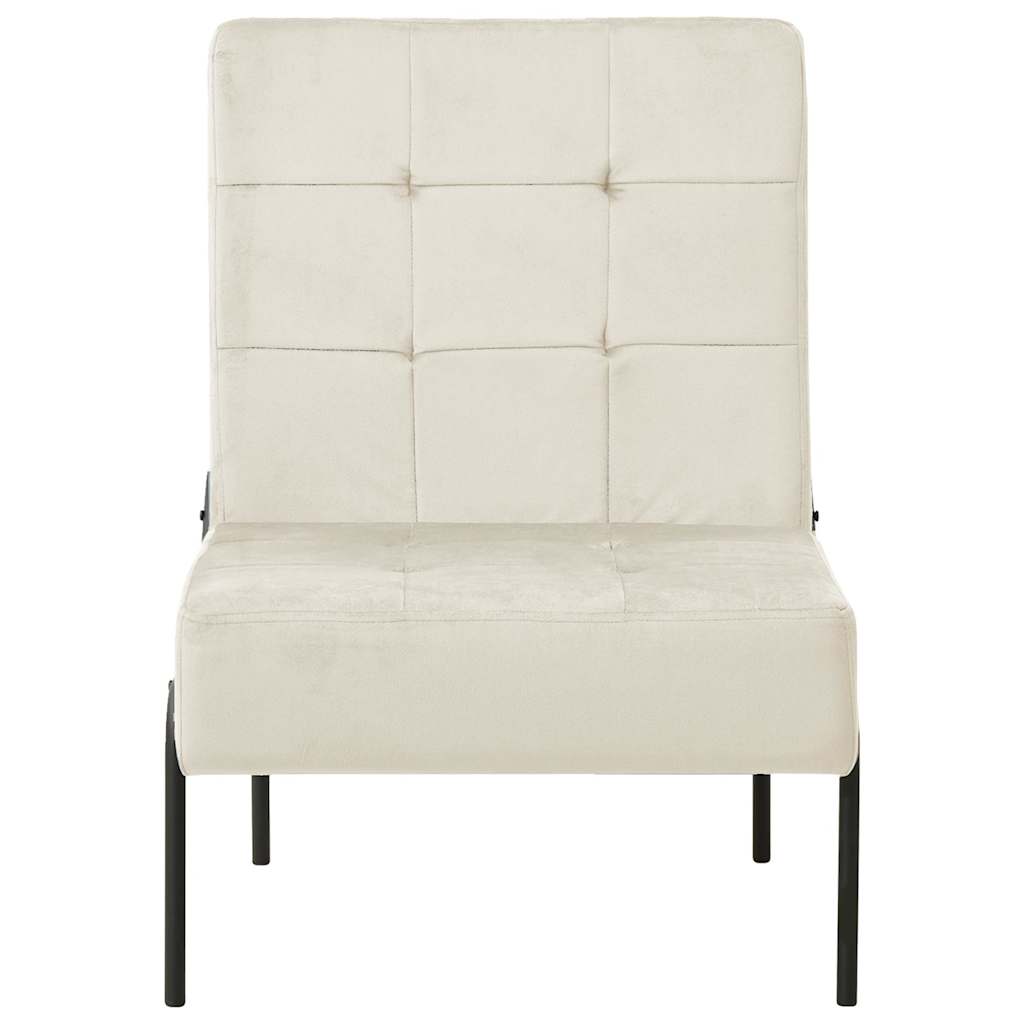Vidaxl relaxstoel 65x79x87 cm fluweel crèmewit