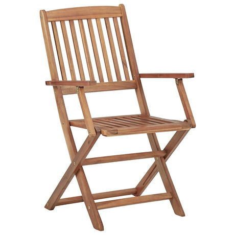 Vidaxl opklapbare stoelen, 2 stuks, massief acaciahout
