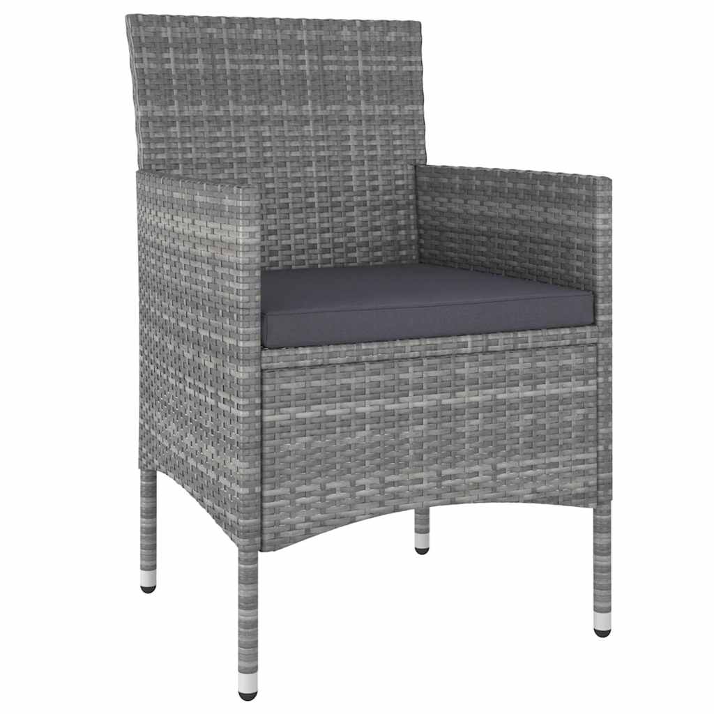 Vidaxl 5-delige loungeset poly rattan grijs