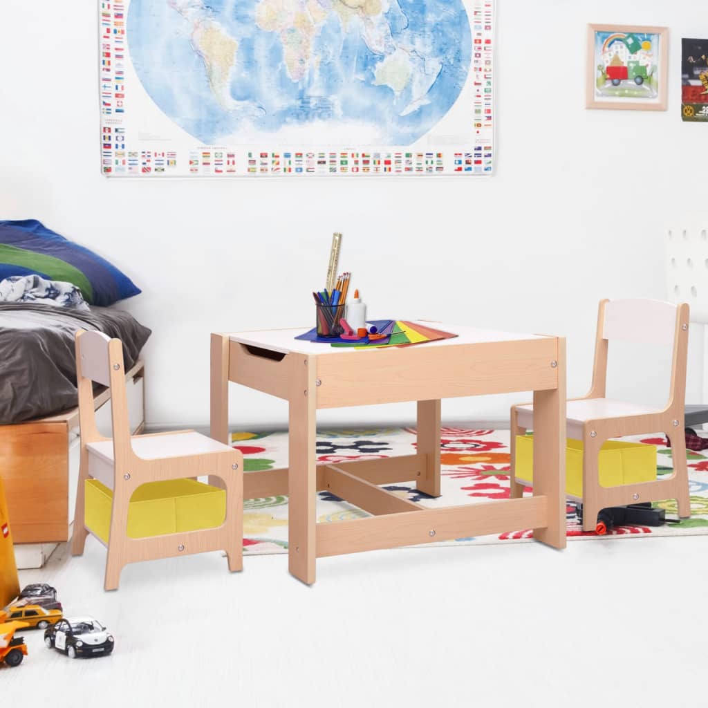 Vidaxl kindertafel met 2 stoelen mdf