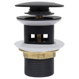 Vidaxl Drain Popup mit Überlauf 6.4x6.4x9.1 cm Schwarz