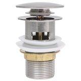Vidaxl Drain Popup mit Überlauf 6.4x6.4x9.1 cm Silberfarbe