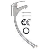 Vidaxl Mixer Tap 13x10 cm Silberfarbe