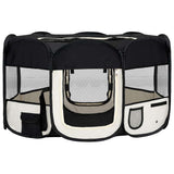 Vidaxl Hund Ren falten mit Trägertasche 145x145x61 cm schwarz