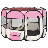 Vidaxl Hund Ren falten mit Trägertasche 90x90x58 cm Pink
