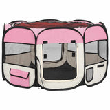Vidaxl Hund Ren falten mit Trägertasche 110x110x58 cm Pink
