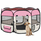 Vidaxl Hund Ren falten mit Trägertasche 110x110x58 cm Pink
