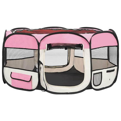 Vidaxl Hund Ren falten mit Trägertasche 145x145x61 cm Pink