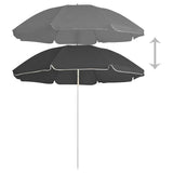 VIDAXL -Parasol mit Stahlpol 180 cm Anthrazit -gelöscht