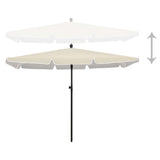 VIDAXL -Parasol mit Pole 210x140 cm Sand -Colored