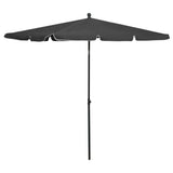 VIDAXL -Parasol mit Pole 210x140 cm Anthrazit -ausgelöst