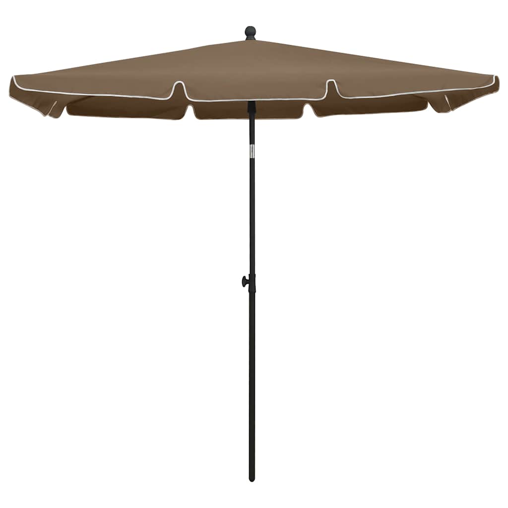 Vidaxl -Parasol mit Pole 210x140 cm Taupe