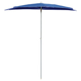 Vidaxl Parasol halb mit Pol 180 x 90 cm Azure Blau