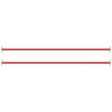 Vidaxl Rekkstaks 2 PCs 125 cm Stahlrot