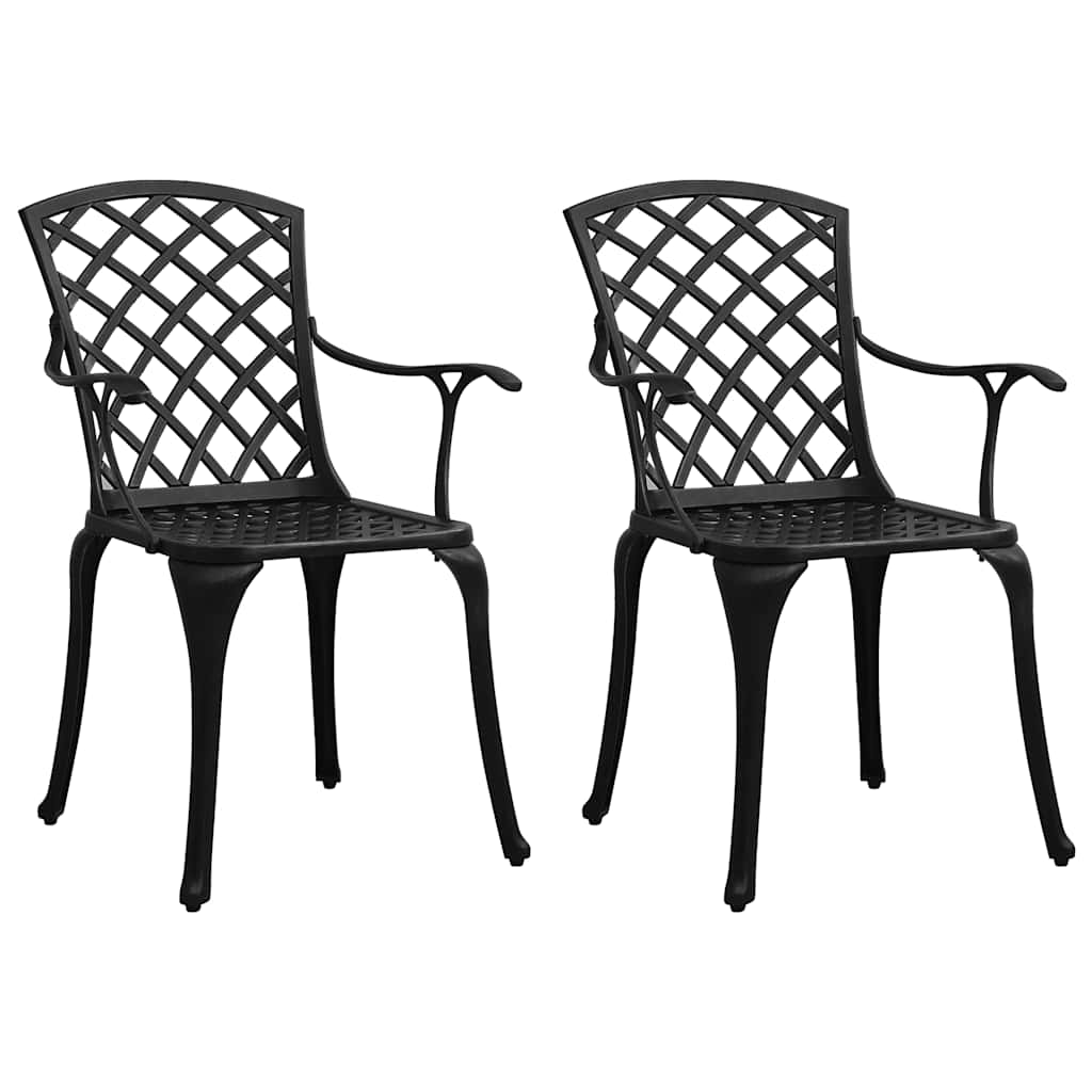 Vidaxl tuinstoelen 2 st gietaluminium zwart