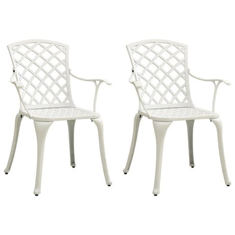 Vidaxl tuinstoelen 2 st gietaluminium wit