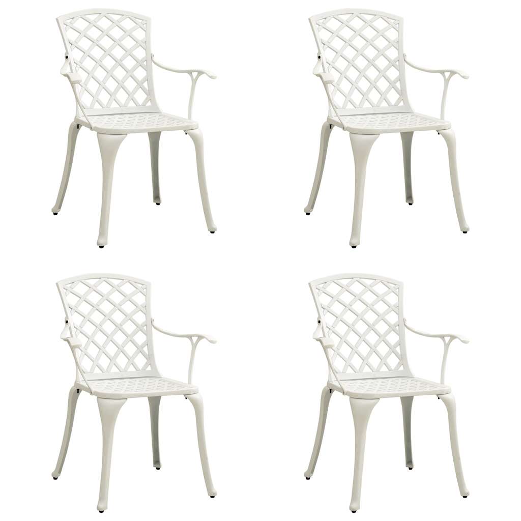 Vidaxl tuinstoelen 4 st gietaluminium wit