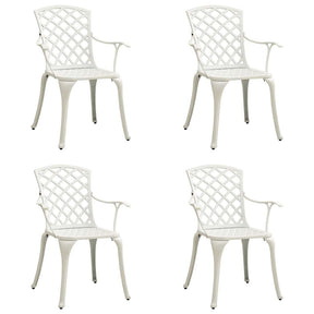 Vidaxl tuinstoelen 4 st gietaluminium wit