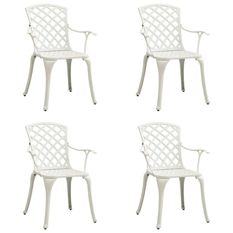 Vidaxl tuinstoelen 4 st gietaluminium wit