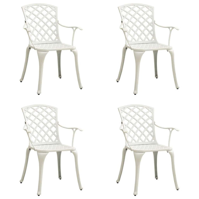 Vidaxl tuinstoelen 4 st gietaluminium wit