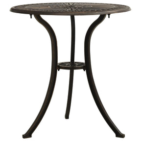 Vidaxl tuintafel 62x62x65 cm gietaluminium bronskleurig