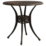 Vidaxl tuintafel 78x78x72 cm gietaluminium bronskleurig