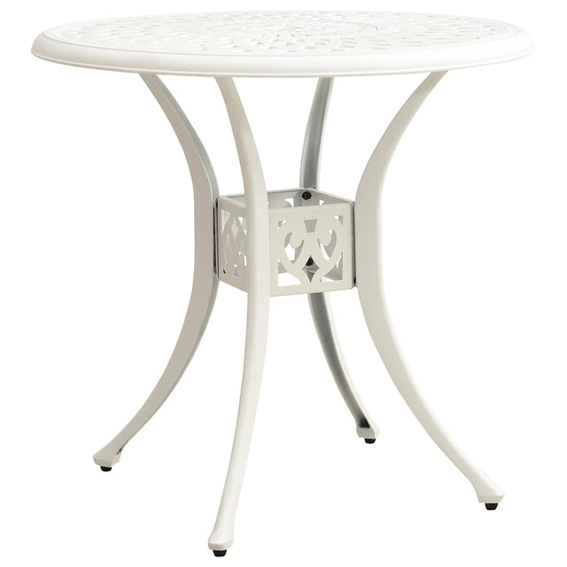 Vidaxl tuintafel 78x78x72 cm gietaluminium wit
