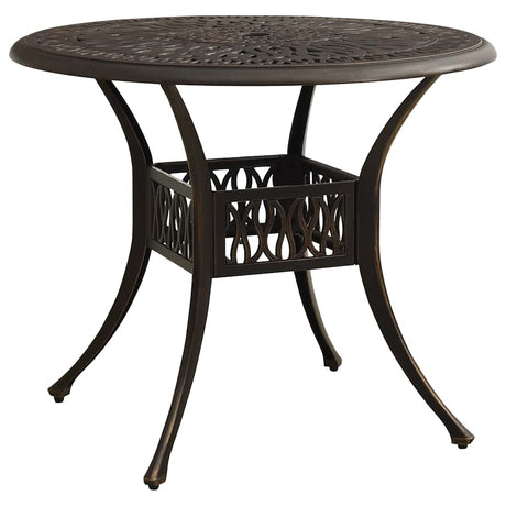 Vidaxl tuintafel 90x90x74 cm gietaluminium bronskleurig