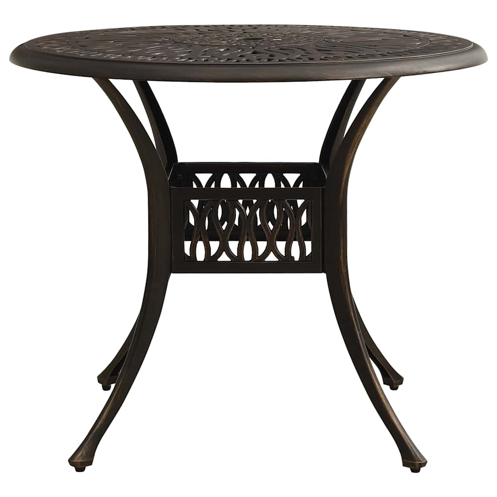 Vidaxl tuintafel 90x90x74 cm gietaluminium bronskleurig
