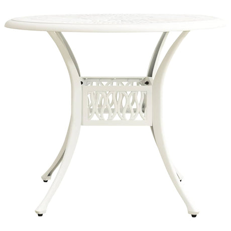 Vidaxl tuintafel 90x90x74 cm gietaluminium wit