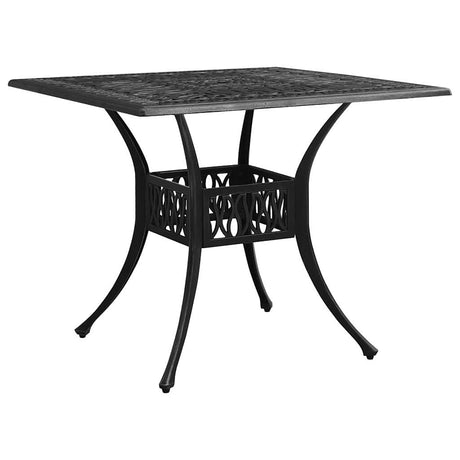 Vidaxl tuintafel 90x90x73 cm gietaluminium zwart